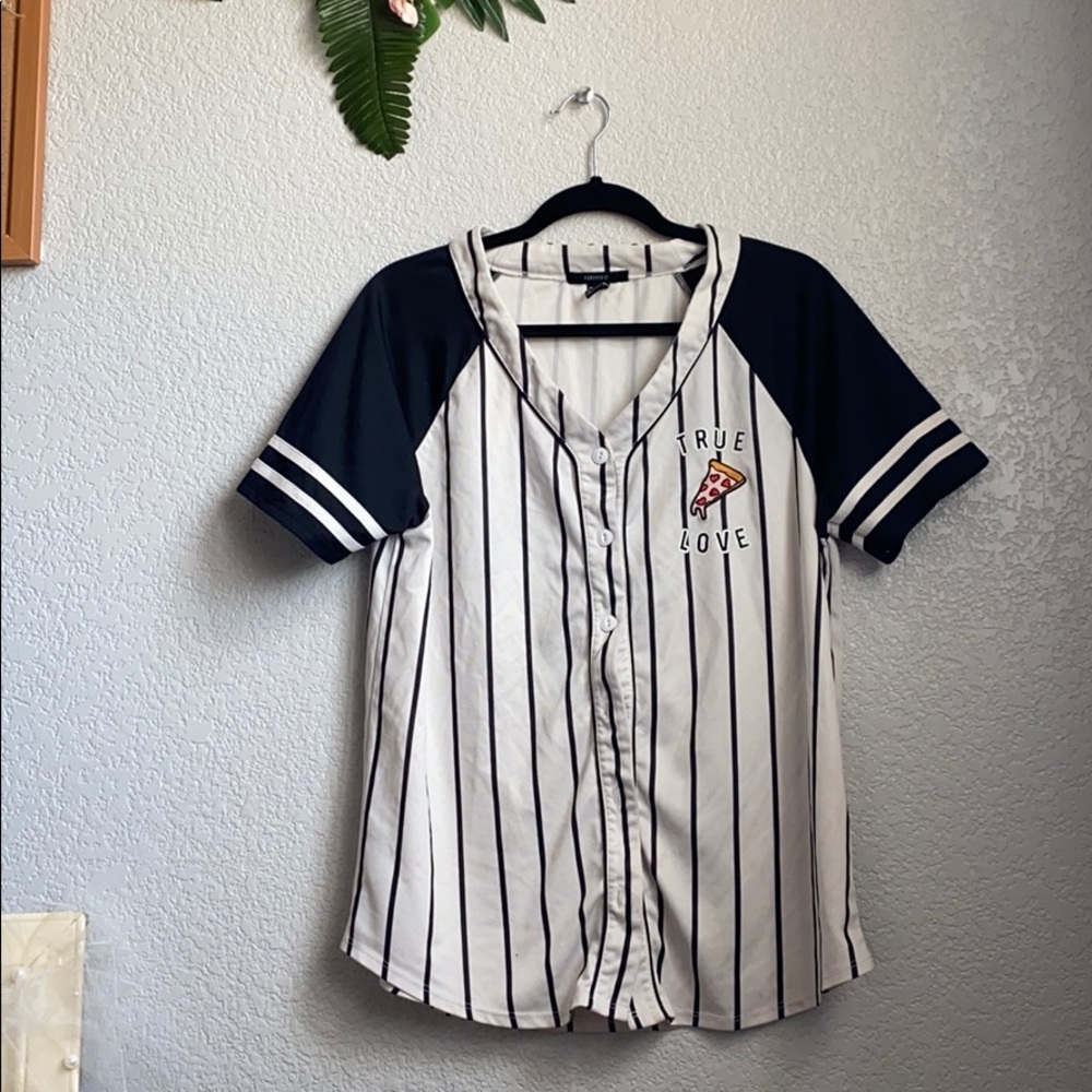Striped button down t shirt